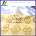 Cheap custom transparent gold foil printing sticker